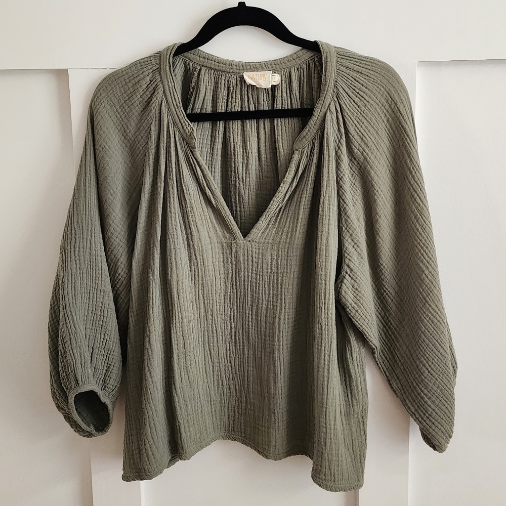 Nation LTD Mimi Top Vintage Army Green